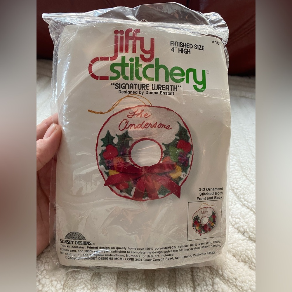 Needlepoint Christmas wreath